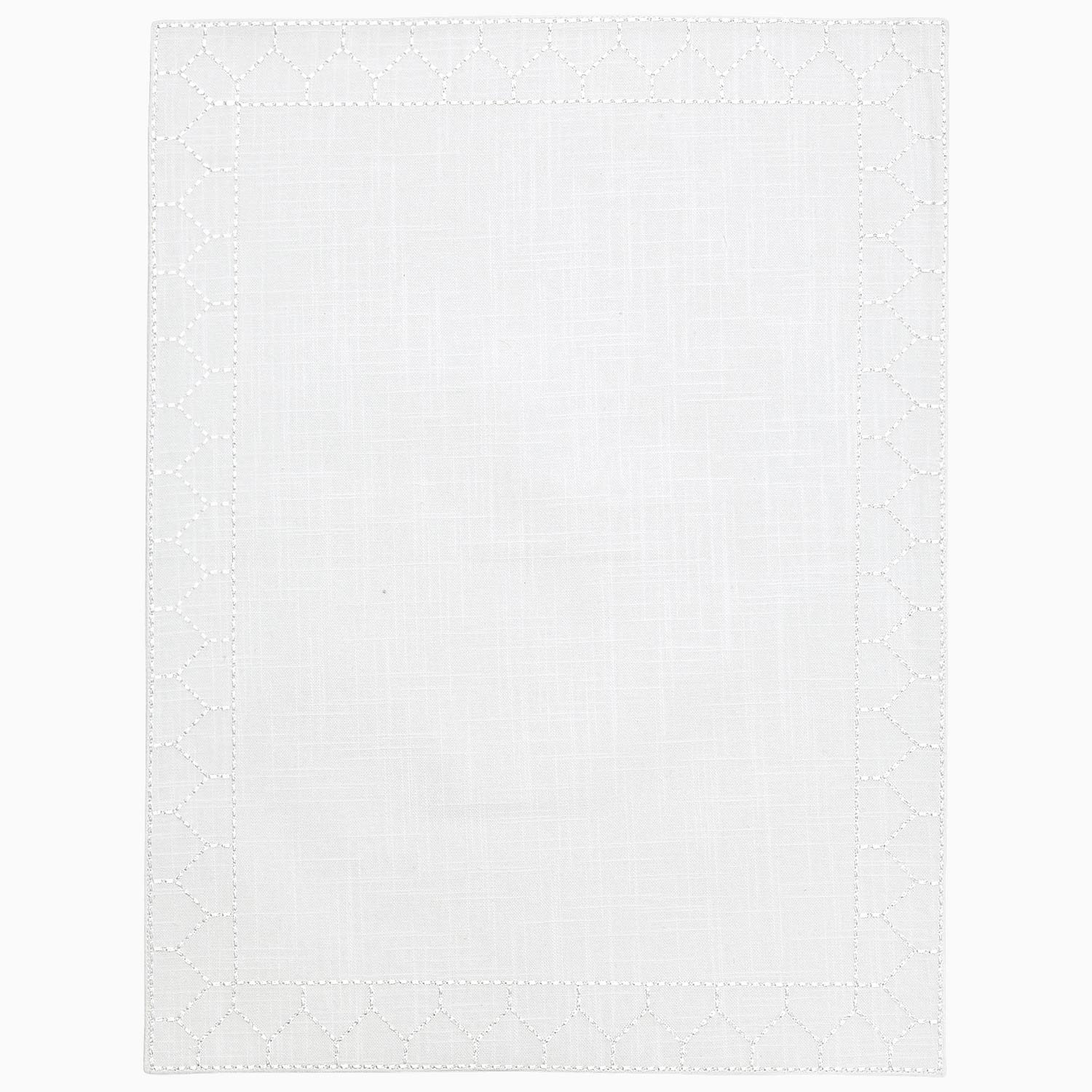 Stitched White Placemat Main