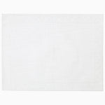 A John Robshaw hand-stitched white placemat in a formal style. - 29333348220974