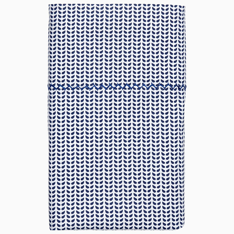 A John Robshaw Cinde Indigo Organic Sheet Set with 200 Thread Count.