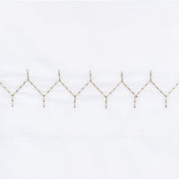 Stitched Sand Organic Sheet Swatch - High Quality Image of 