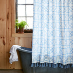Alisha Light Indigo Organic Shower Curtain - 29365492645934