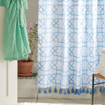 Alisha Light Indigo Organic Shower Curtain - 29365832876078
