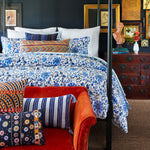 Fringed Indigo Decorative Pillow - 30256450142254