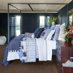 Fringed Indigo Decorative Pillow - 30009707986990