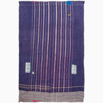 A blue and Purple Pink Ralli Blanket with stripes on it, designed by John Robshaw. - 29483619057710