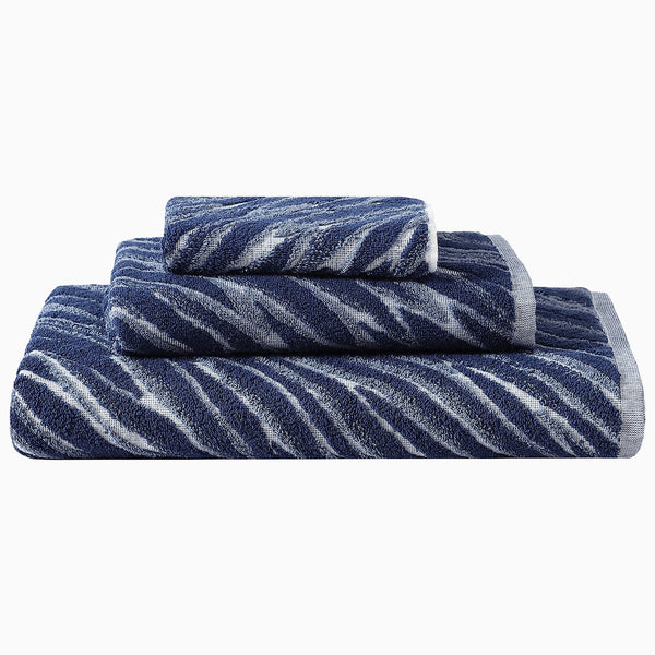 Shibori Indigo Bath Towel - John Robshaw Textiles