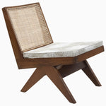 A vintage John Robshaw armless easy chair in Chand Clay with a woven seat. - 29410450636846