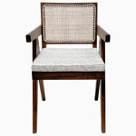 A vintage King Chair in Lanka Clay by John Robshaw with a woven seat. - 29410416001070
