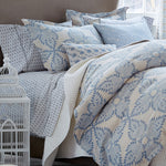 A Dasati Duvet Set, from Duvets & Shams, in blue and white. - 28558435450926