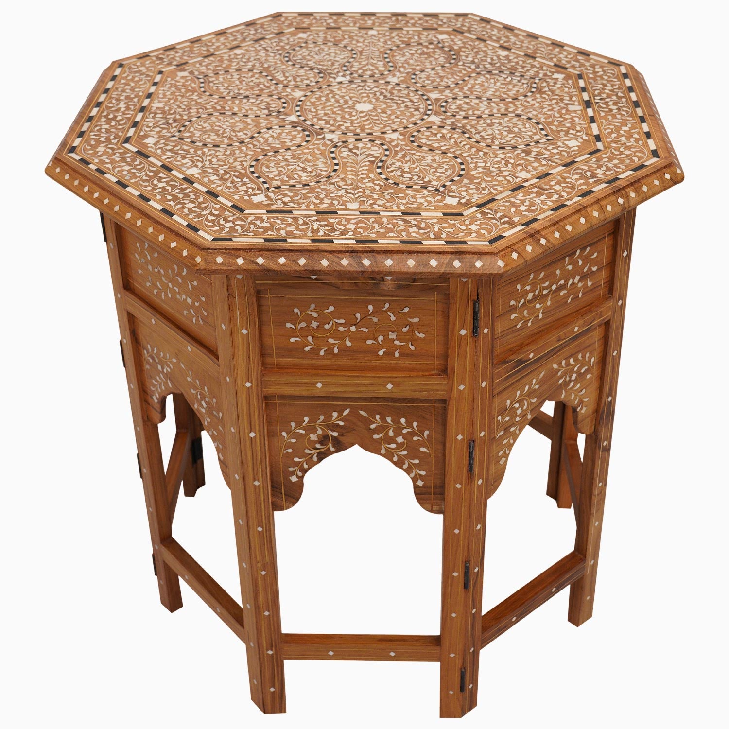 Natural Bone Inlay Table - John Robshaw - John Robshaw Textiles