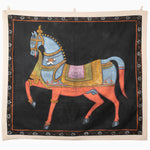 Dancing Horse on Black Tapestry - 30148991877166