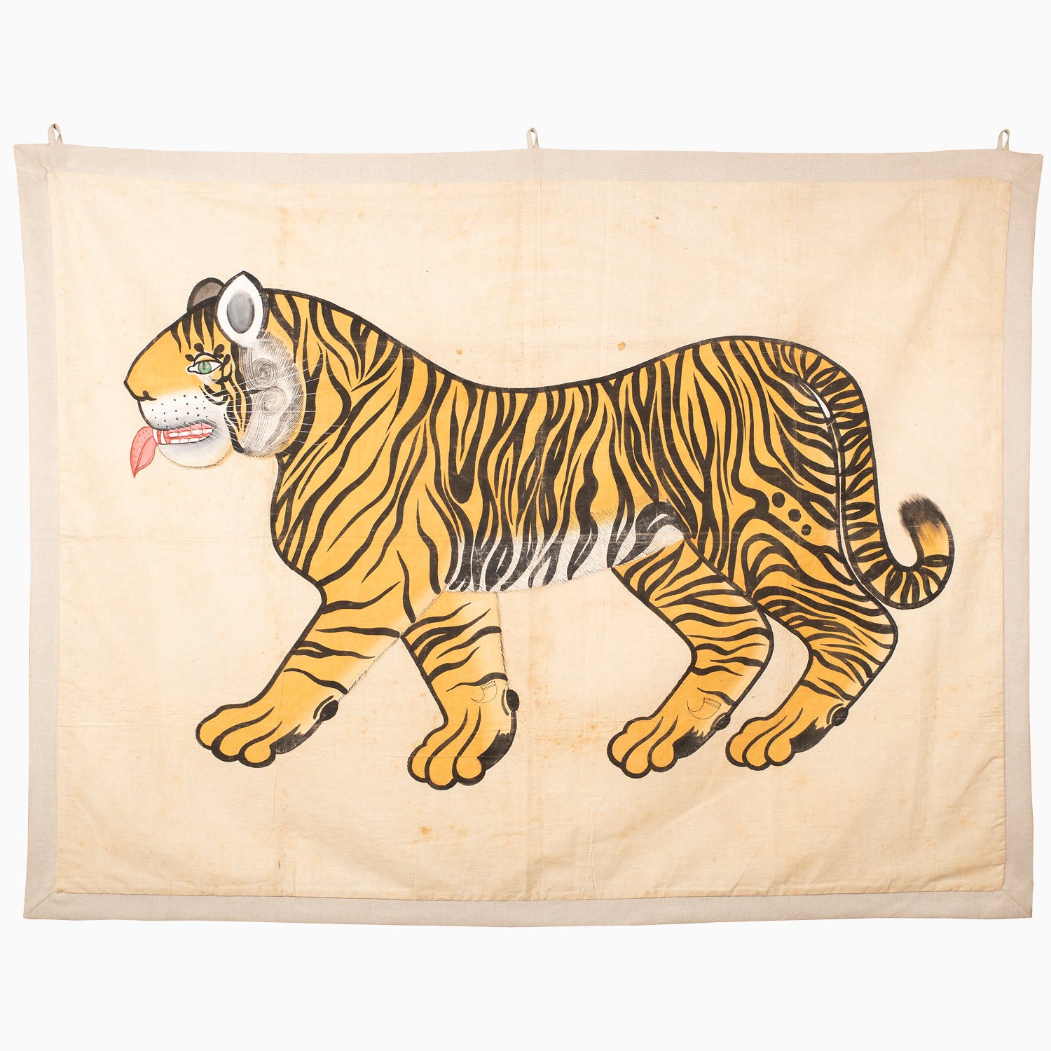 Tiger with Graphic Pattern Tapestry Main