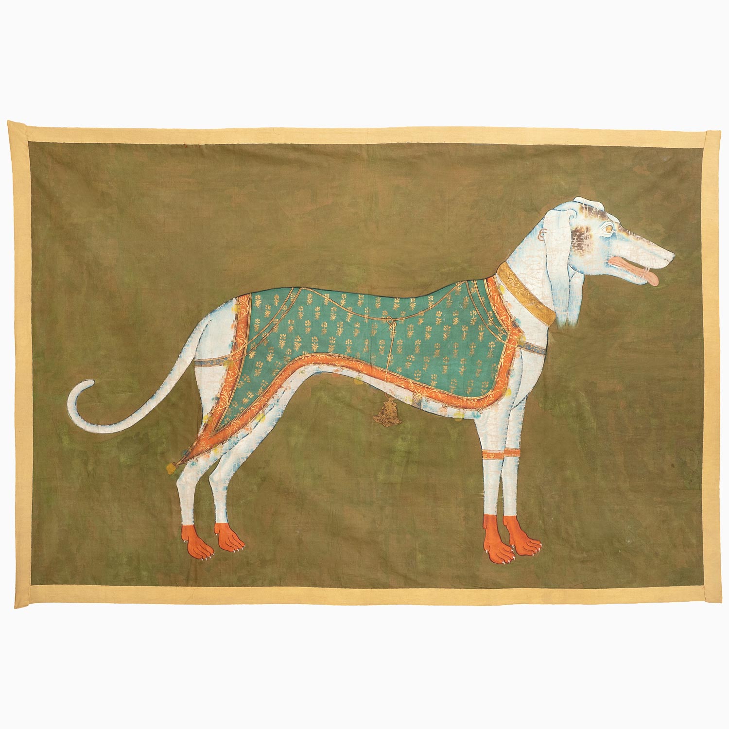 Dog With Green Tapestry Main