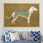Dog With Green Tapestry - 29374119149614