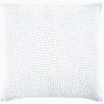 A John Robshaw Organic Hand Stitched Light Indigo Quilt with hand stitching on it. - 28009913548846