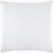 A John Robshaw white pillow featuring the Organic Hand Stitched White Quilt on a white background.