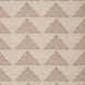 A beige and tan John Robshaw Farzu Sand Performance Fabric rug with triangles on it.