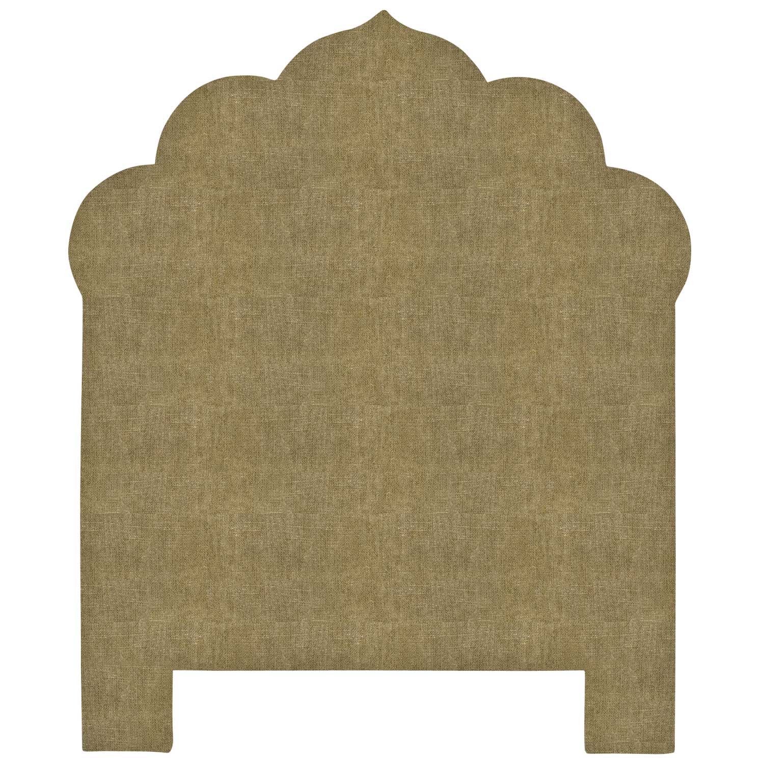 A Custom Bihar Headboard by John Robshaw with a handmade carved design.