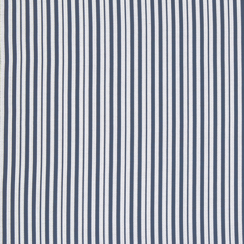 A blue and white John Robshaw Gent Stripe Azure Performance Fabric.