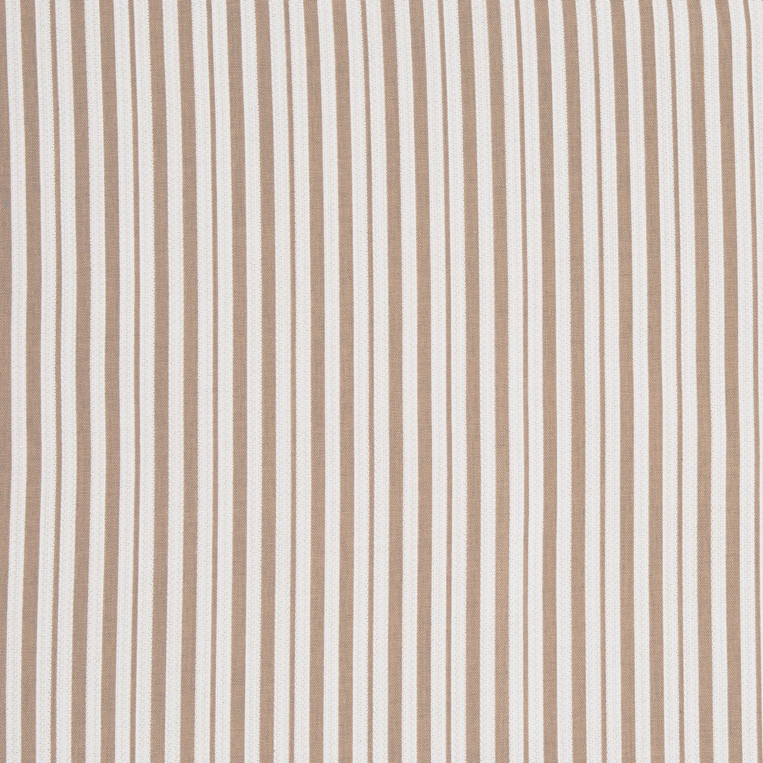 An image of a John Robshaw Gent Stripe Sand Performance Fabric pillow with beige and white stripes.