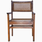 A John Robshaw Straight Back Cane Chair, featuring cane work, and a rattan seat. - 29225386606638