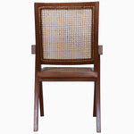 A vintage Jeanneret Chair by John Robshaw with rattan seat and back. - 29225396830254
