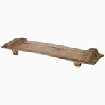 A John Robshaw Wooden Naga Coffee Table 7 made of hardwood with a wooden handle on it. - 29224451538990