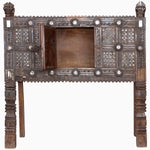 An intricately Wooden Carved Manjoo Skinny cabinet with a vintage vibe, by John Robshaw. - 28341630763054