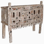 A John Robshaw Wooden Carved Manjoo Light 4 sideboard with ornate carvings, perfect for storage with its spacious cabinets. - 29224342781998