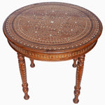 Round Wooden Inlay Table 1 - 30273397325870