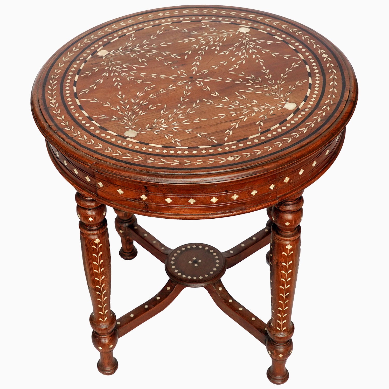 Round Wooden Inlay Table 12 Main