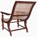 A vintage Teak Wooden Planter Chair 2 with a rattan seat and back by John Robshaw. - 30296352423982