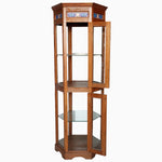 Wood and Glass Curio Cabinet - 30296355209262