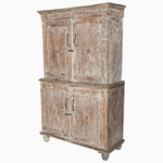 Light Wooden Carved Cabinet - 2 Parts - 30296385912878