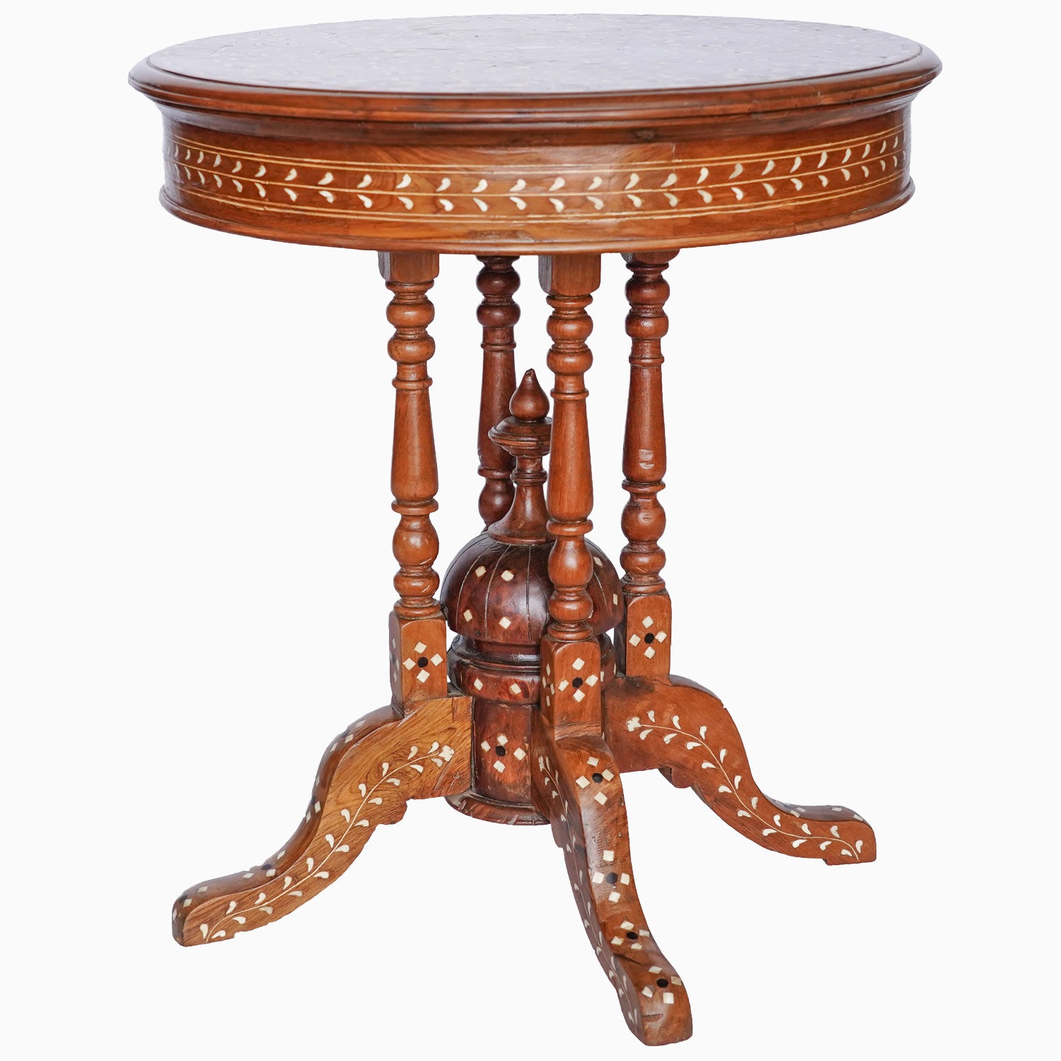 Round Wooden Inlay Table 2 Main