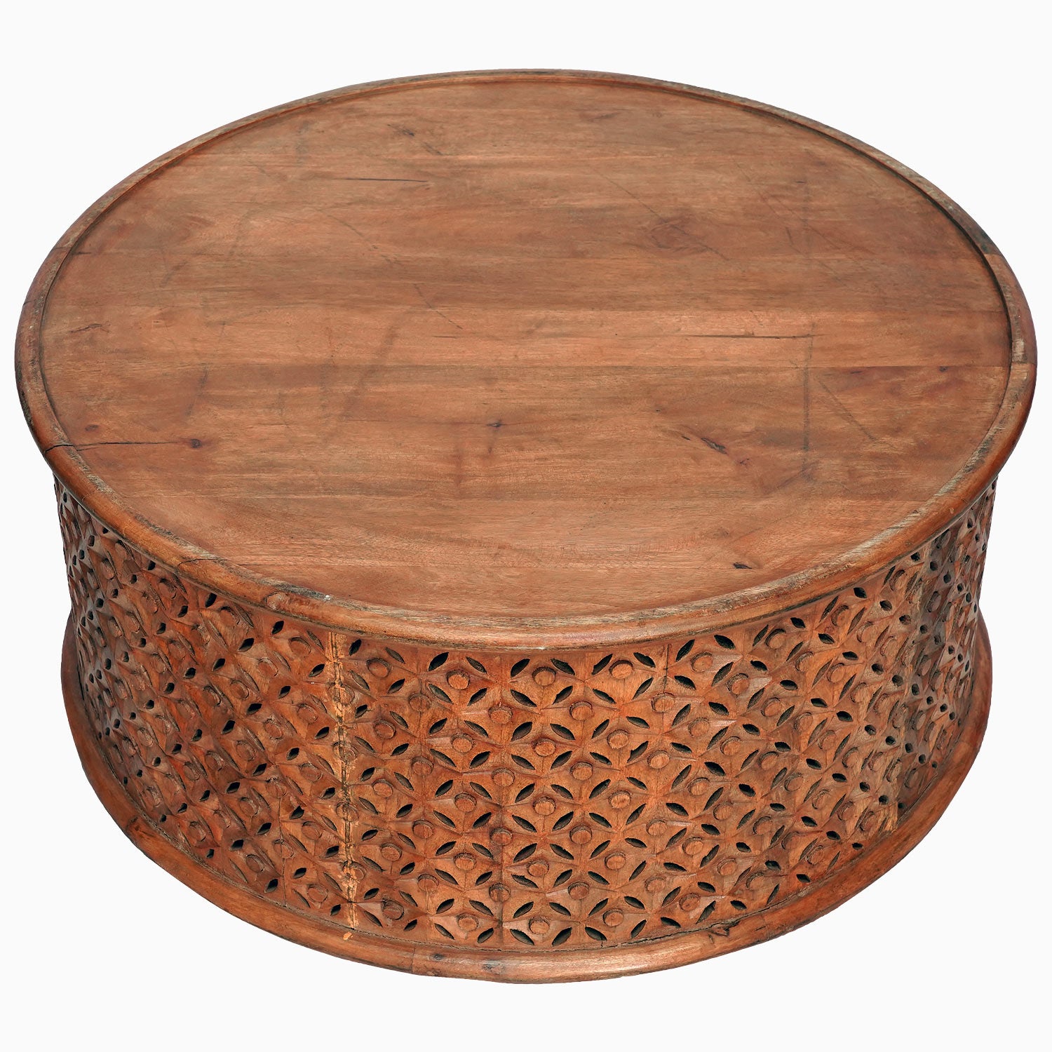 Round Wooden Jali Table Main