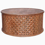 Round Wooden Jali Table - 30280699248686