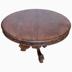 Carved Rosewood Round Table - 30280701345838