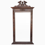 An ornate John Robshaw mirror with a teak wooden frame on a white background. - 30312041611310