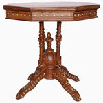 Octagonal Wooden Inlay Side Table 2 - 30296334139438