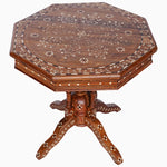 Octagonal Wooden Inlay Side Table 2 - 30296334172206