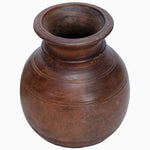 A vintage Wooden Nepali Jug 6 by John Robshaw on a white background. - 30296335810606