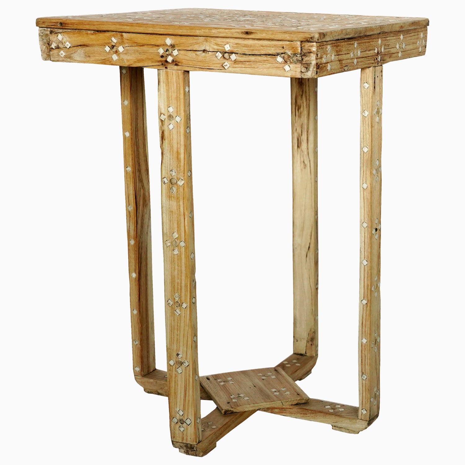 Square Wooden Inlay Table Main