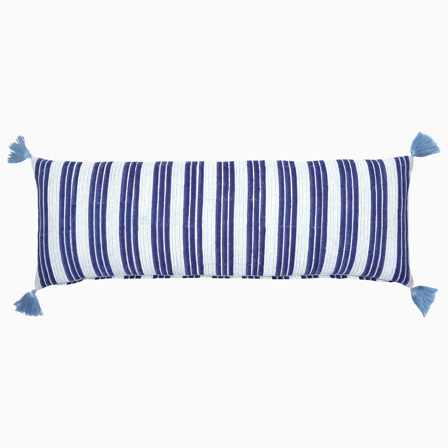 Vintage Stripe Indigo Lumbar Pillow Main