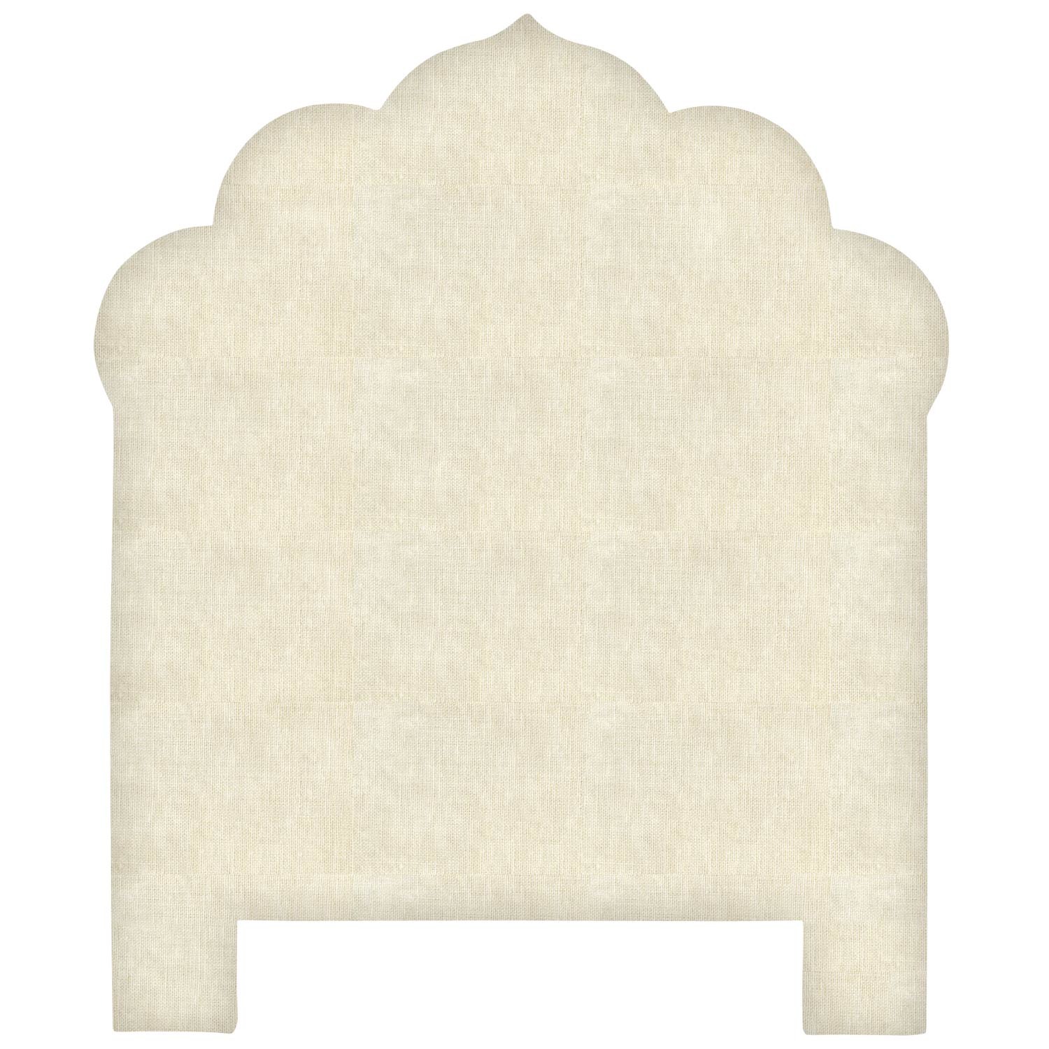 A beige Custom Bihar Headboard with an ornate design, handmade and available for white glove delivery or shipping by John Robshaw.