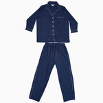 Solid Dyed Indigo Women's Pajama Set - 29999071232046
