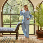 Solid Dyed Light Indigo Women's Pajama Set - 30042053279790