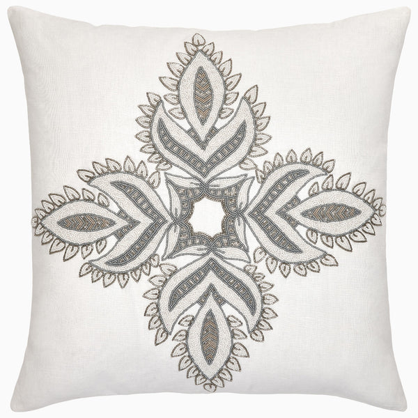 Beaded Verdin Decorative Pillow Main