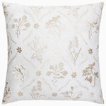 A Nisha Euro pillow with an embroidered floral design. - 29994833379374