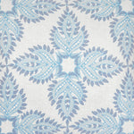 A John Robshaw Verdin Lapis Euro-inspired blue and white floral pattern on a white background. - 30252440322094